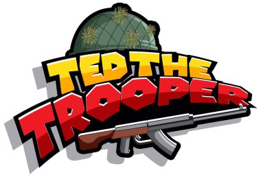 Ted Trooper logosu metin tasarımı çizimi