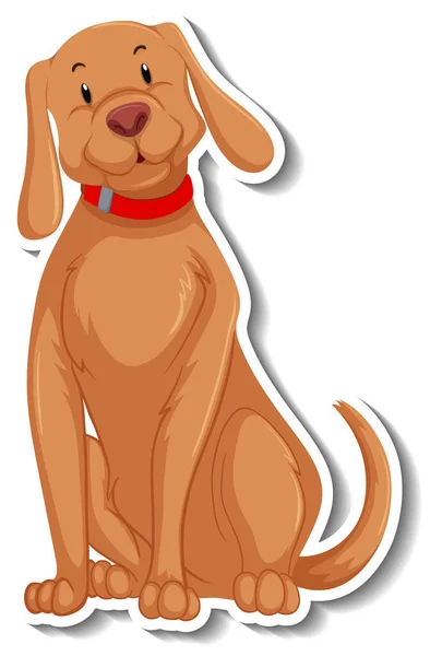 Una Plantilla Etiqueta Engomada Ilustración Personajes Dibujos Animados Para Perros — Vector de stock