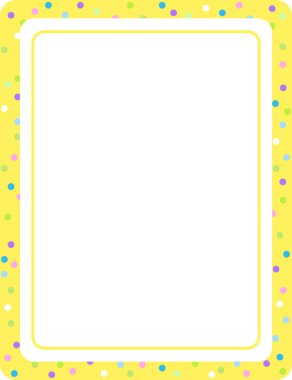 Boş sarı dikey çerçeve afişi şablon resimlemesi