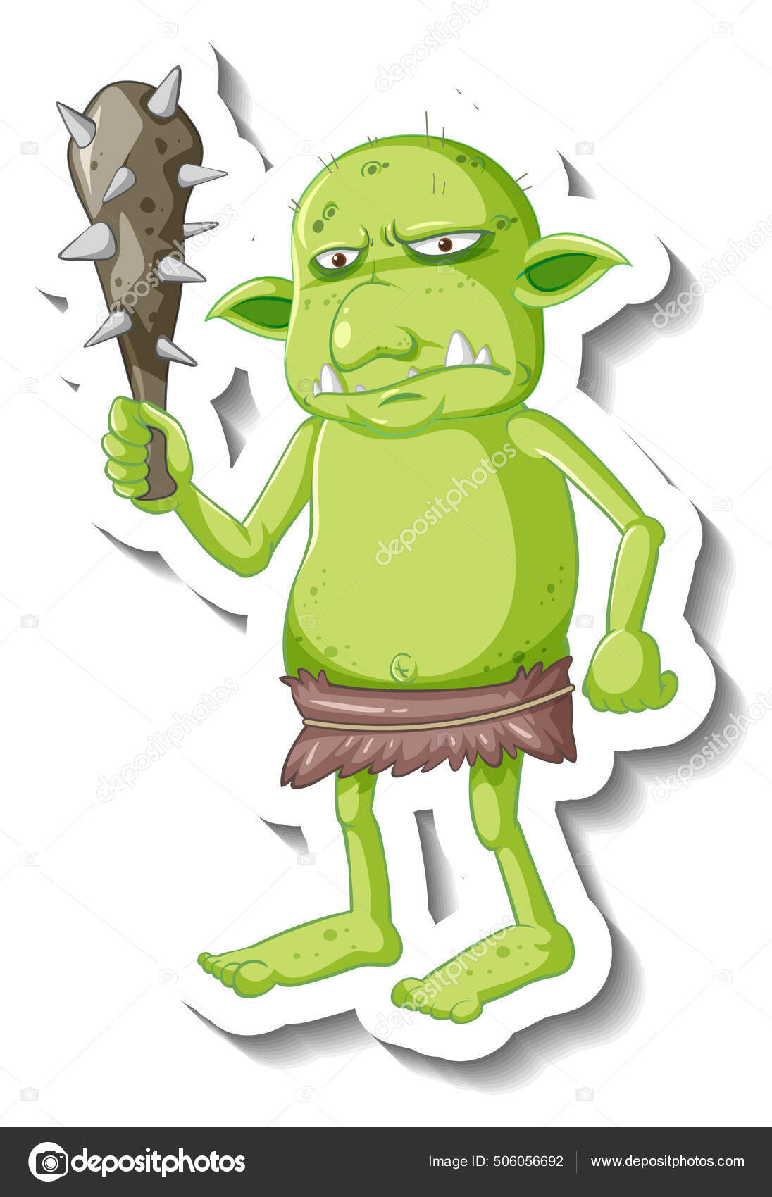 Ogre Sad Emoji Goblin Sorrowful Emotion Isolated Green Monster Troll Face  Stock Illustration - Download Image Now - iStock