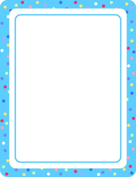 Lege Blauwe Verticale Frame Banner Sjabloon Illustratie — Stockvector