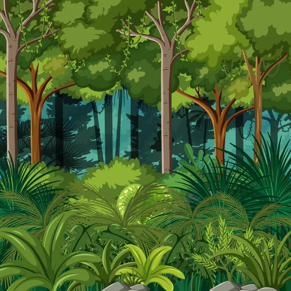 Doğa orman manzarası arkaplan çizimi