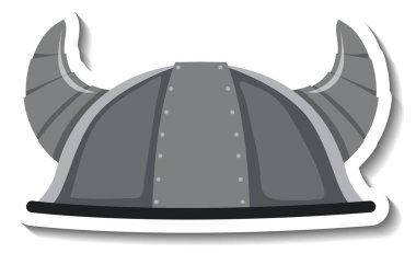 Şövalye miğferi. Çizgi film çıkartmalı.