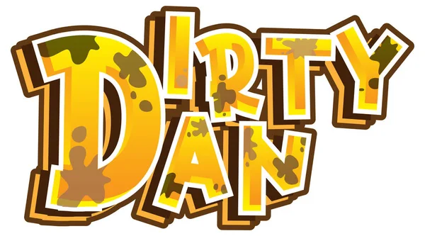 Dirty Dan Logo Diseño Texto Ilustración — Archivo Imágenes Vectoriales