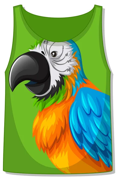 Tartály Tetején Papagáj Madár Minta Illusztráció — Stock Vector