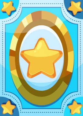 BIg yıldız oyun kartı şablonu çizimi