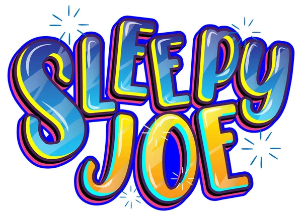 Логотип Слова Sleepy Joe Белом Фоне — стоковый вектор