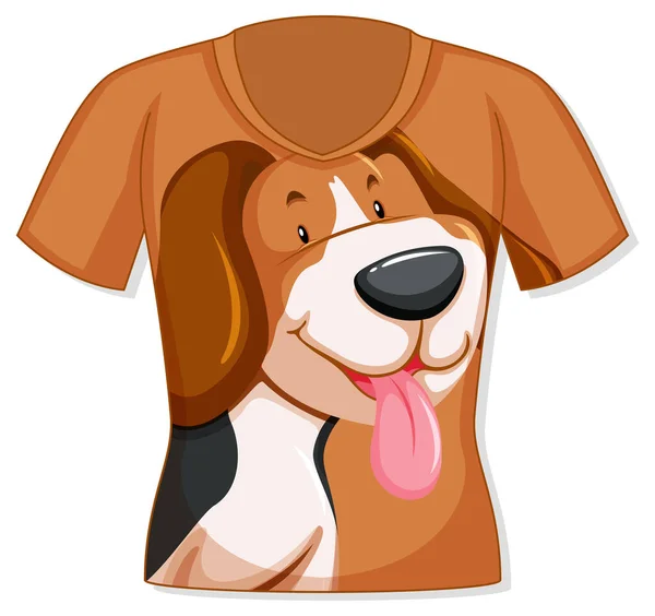 Shirt Mit Niedlichem Hundemuster — Stockvektor
