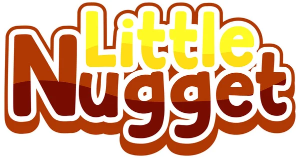 Иллюстрация Текста Логотипа Little Nugget — стоковый вектор