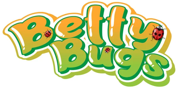 Betty Bugs Logo Illustration Conception Texte — Image vectorielle