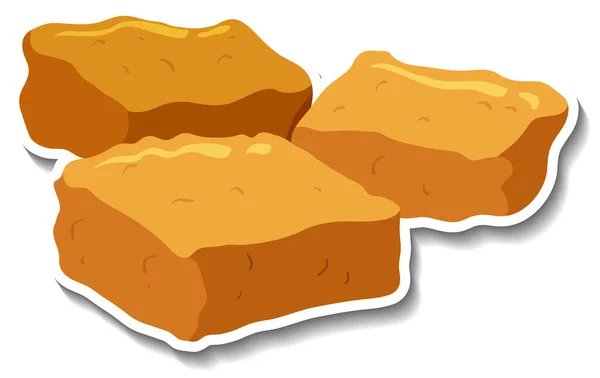 Biscoitos Adesivo Sobre Fundo Branco Ilustração —  Vetores de Stock