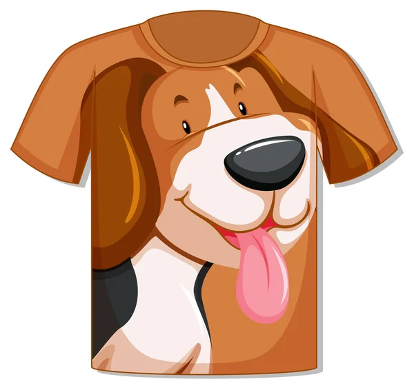 Camiseta Con Lindo Patrón Perro Ilustración — Vector de stock