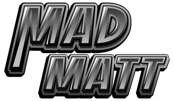 Иллюстрация Логотипа Mad Matt — стоковый вектор