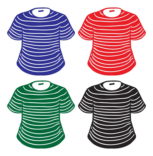 A csíkos színű ing készlet — Stock Vector