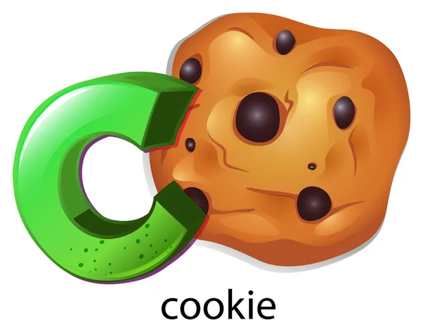 C dopis pro soubor cookie — Stockový vektor