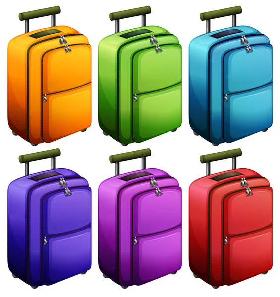 Colourful suitcases — Stock Vector