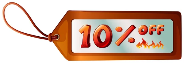 A ten percent discount tag — Stock Vector