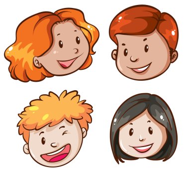 Ofis çalışanları yüzler