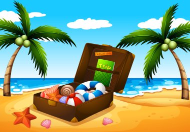 A beach outing clipart