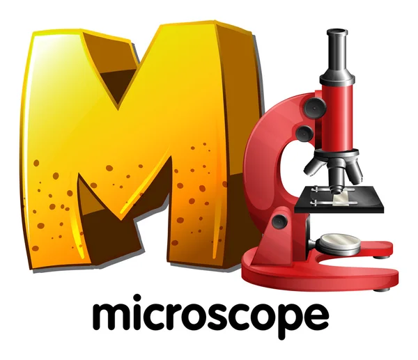 Una letra M para microscopio — Archivo Imágenes Vectoriales