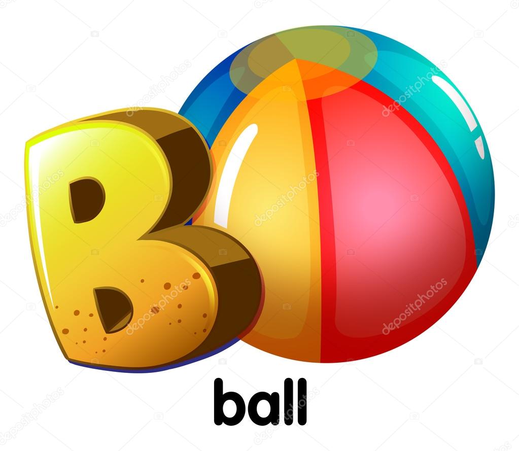 Una letra B para la pelota vector, gráfico vectorial © blueringmedia
