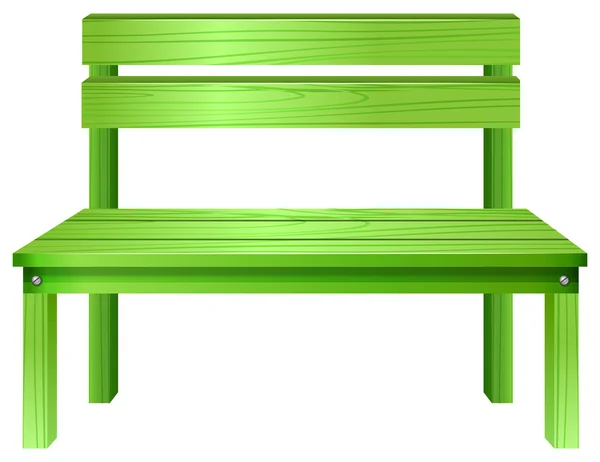 A green bench — Stock Vector