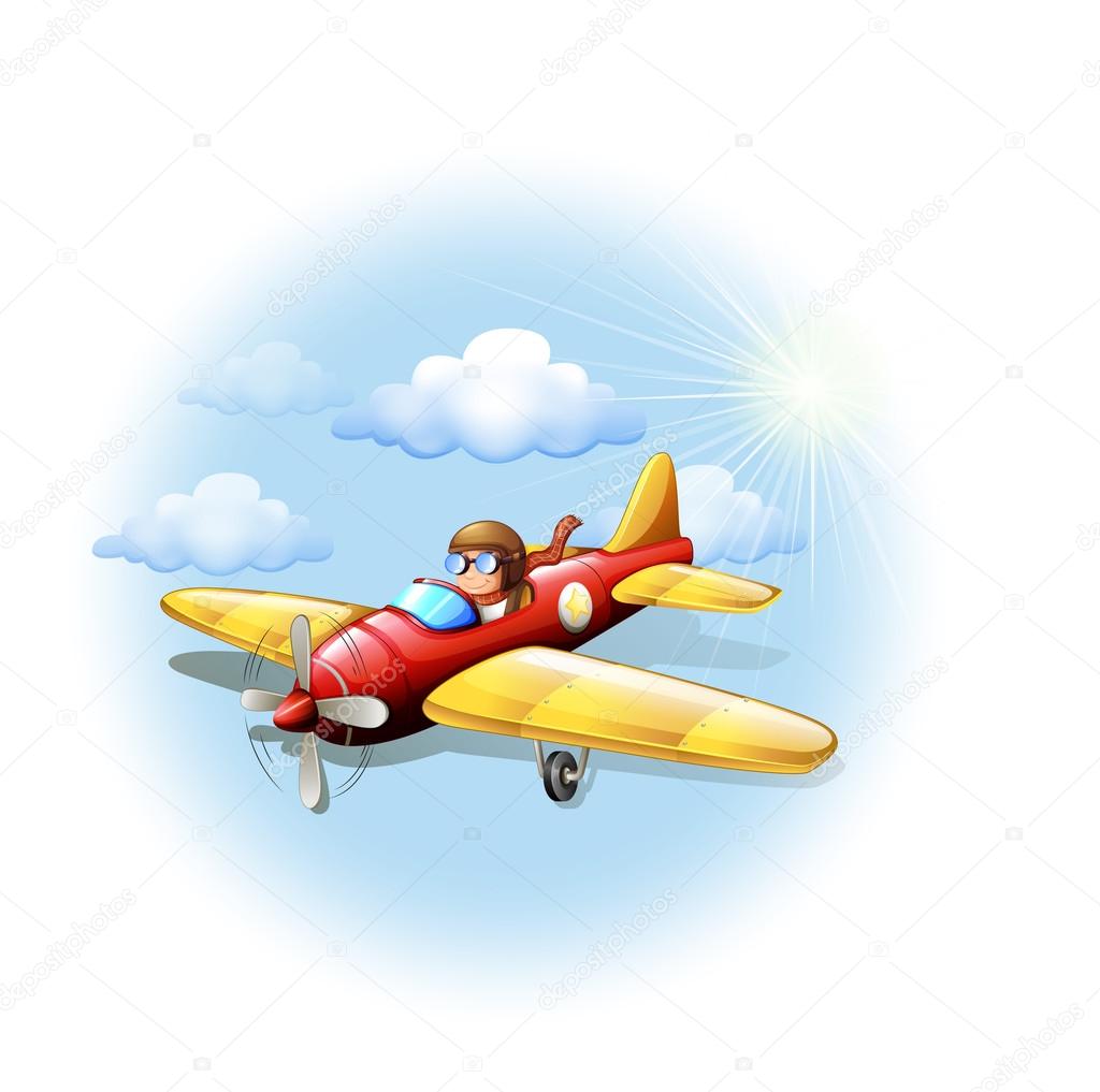 A person riding on a plane Stock Vector Image by ©blueringmedia #53279335