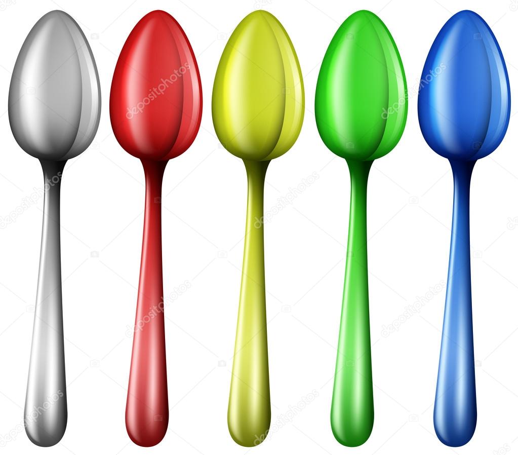 Colourful spoons