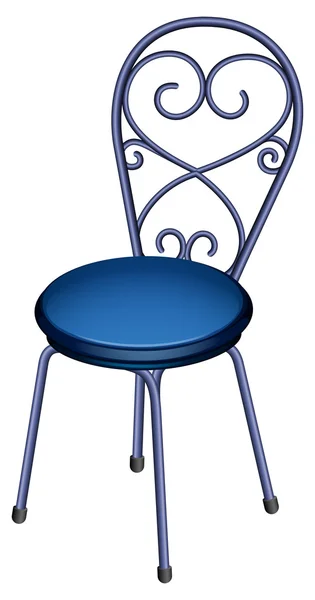 Un mueble de silla azul — Vector de stock