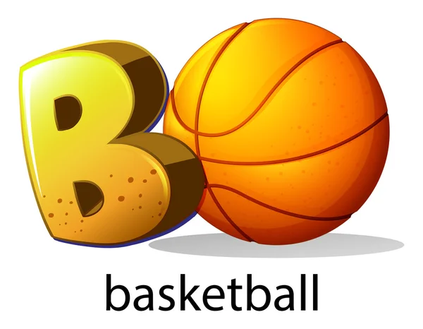 Basketbol için bir mektup b — Stok Vektör
