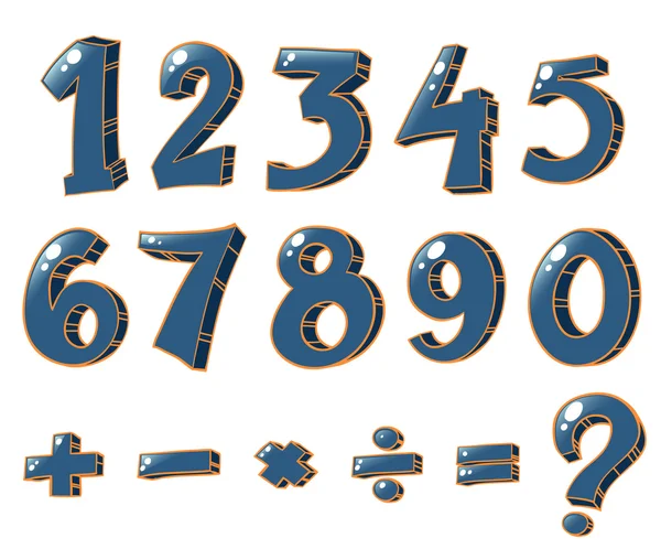 Figure numeriche e operazioni matematiche — Vettoriale Stock