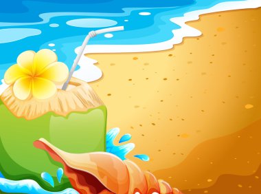 een verfrissend drankje op het strand