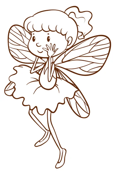 A simple sketch of a fairy — Stock Vector