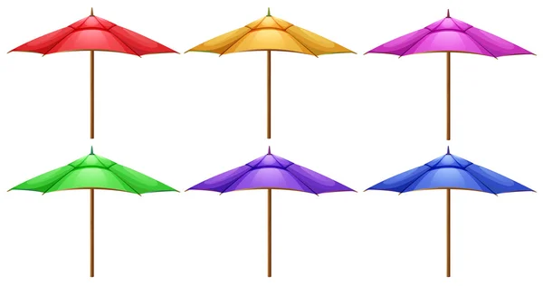 Beach umbrellas — Stock Vector