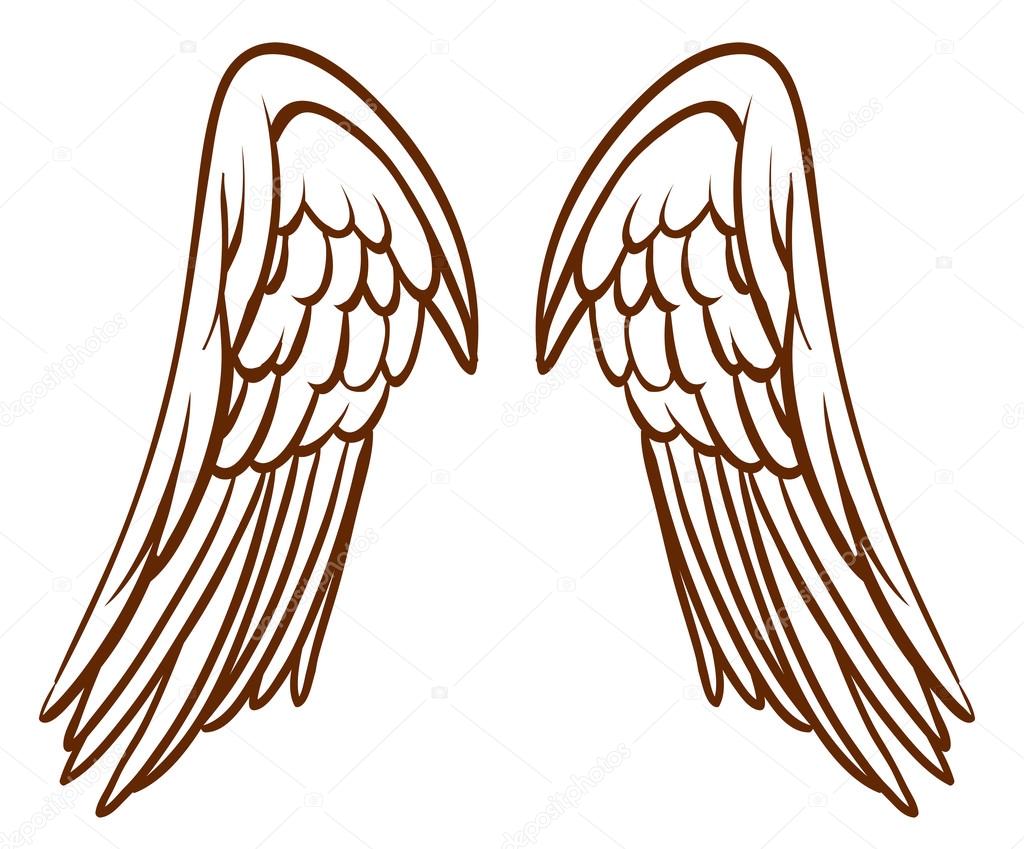 Un simple boceto de las alas de un ángel Stock Vector by ©blueringmedia ...