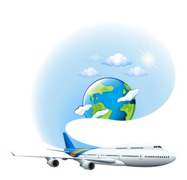 bir uçak ve bir küre