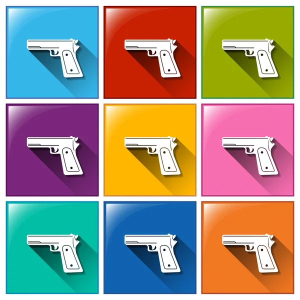 Ikona se zbraněmi — Stockový vektor