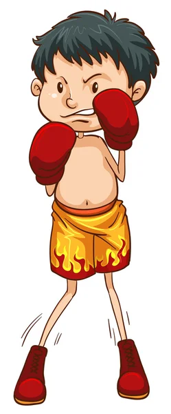 Egy egyszerű vázlat a Boxer — Stock Vector