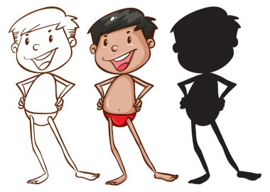 farklı renklerde bir çocuk skeçleri