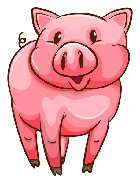 Un simple boceto de un cerdo — Vector de stock