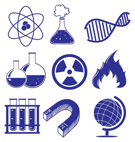 Doodle design of the different science images — Stock Vector