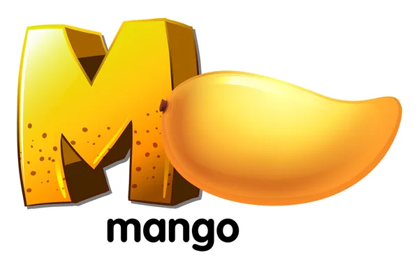Ένα γράμμα m για μάνγκο — Διανυσματικό Αρχείο