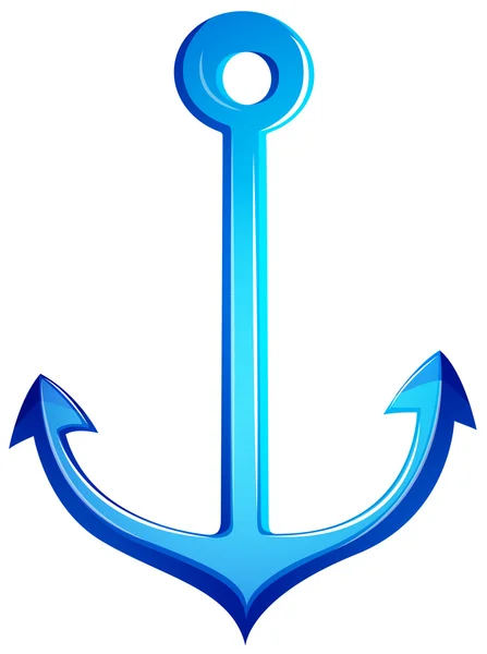 A blue anchor — Stock Vector
