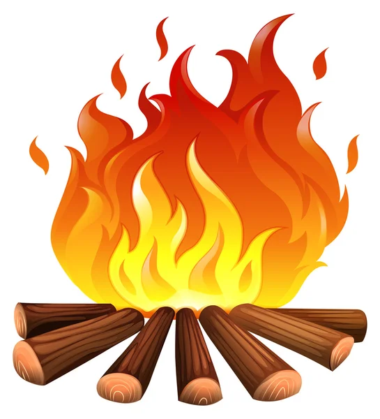 Un incendio — Vettoriale Stock