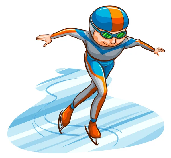 Un croquis coloré simple d'un athlète — Image vectorielle