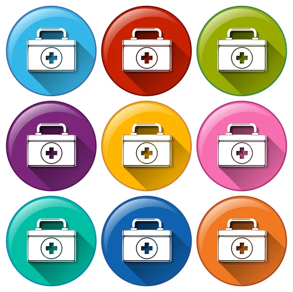 Medical box icons — Stock Vector