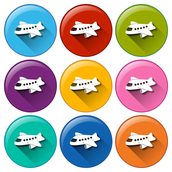 Airplane icons — Stock Vector