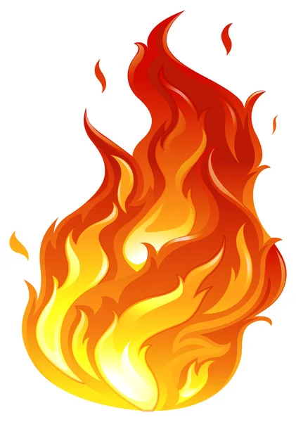 Un gran incendio — Vector de stock