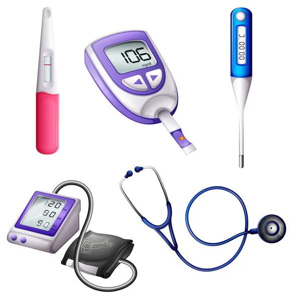 Instrumentos médicos diferentes — Vetor de Stock