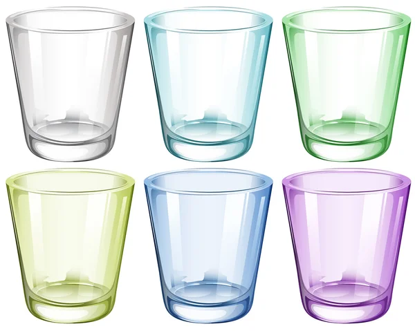 Шесть стаканов — стоковый вектор